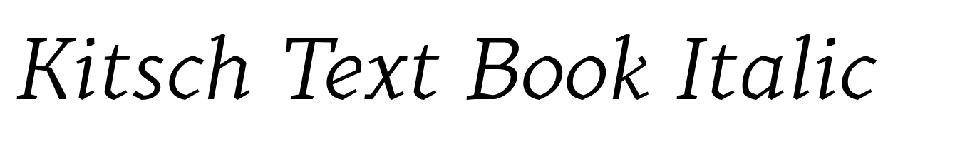 Kitsch Text Book Italic